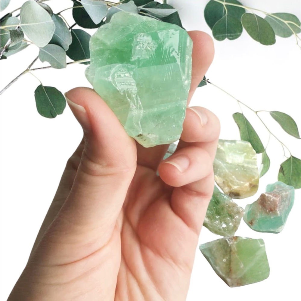 Green Calcite Raw Crystal